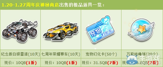 《QQ飛車》周年慶再爆驚喜 神秘商店特價(jià)回饋！