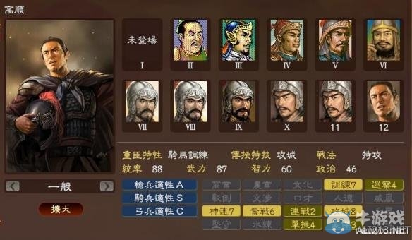 《三國志13》著名武將屬性數(shù)據(jù)大全