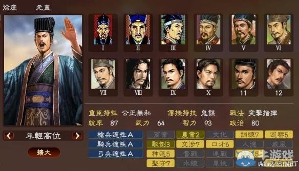 《三國(guó)志13》著名武將屬性數(shù)據(jù)大全