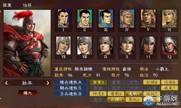 《三國志13》著名武將屬性數(shù)據(jù)大全