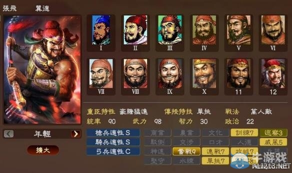 《三國(guó)志13》著名武將屬性數(shù)據(jù)大全