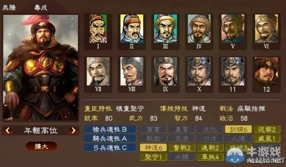 《三國志13》著名武將屬性數(shù)據(jù)大全