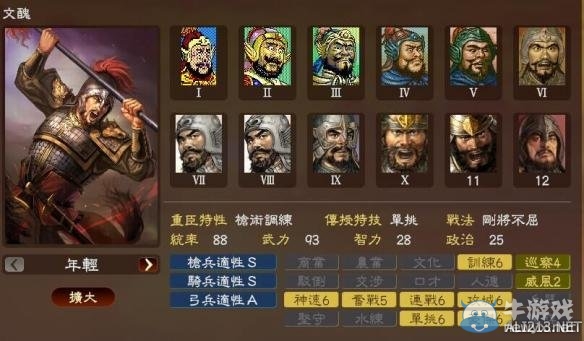 《三國(guó)志13》著名武將屬性數(shù)據(jù)大全