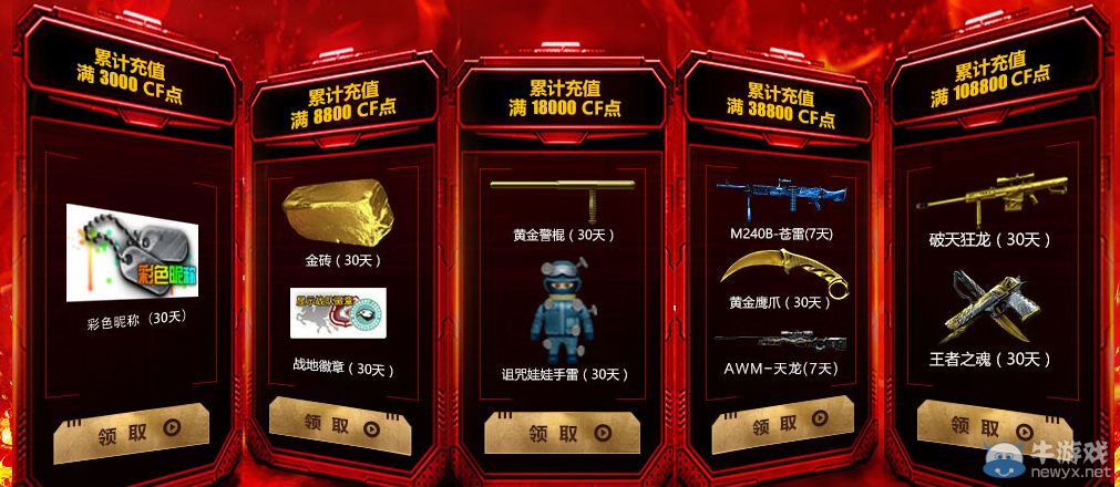 cf新年充值鉅惠活動 充cf點拿年度豪禮