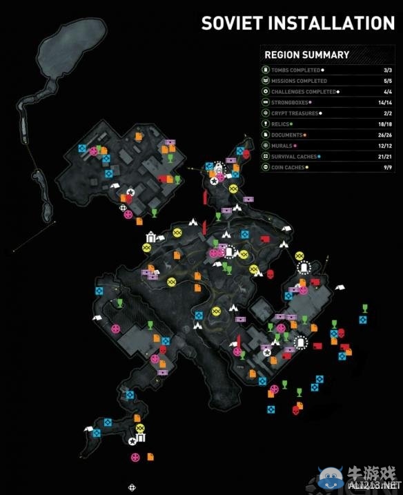 《古墓麗影：崛起》材料獎杯及收集地圖大全