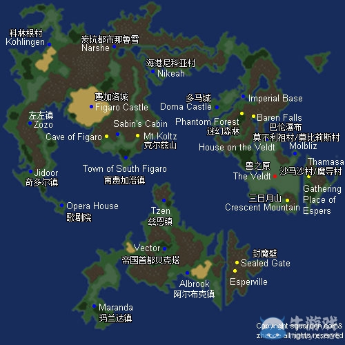 《最終幻想6》地圖：全世界地圖一覽