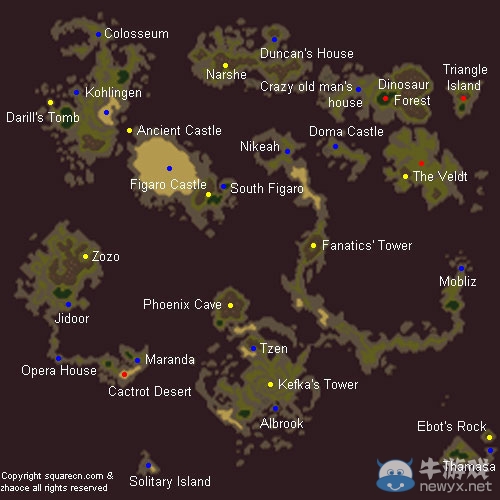 《最終幻想6》地圖：全世界地圖一覽