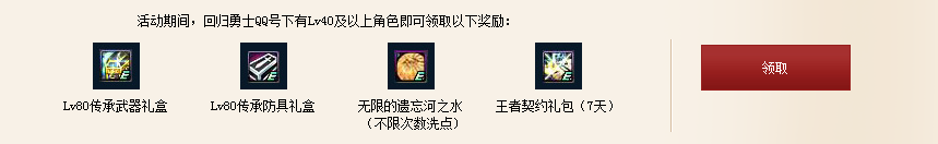 《DNF》勇士集結之回歸勇士活動