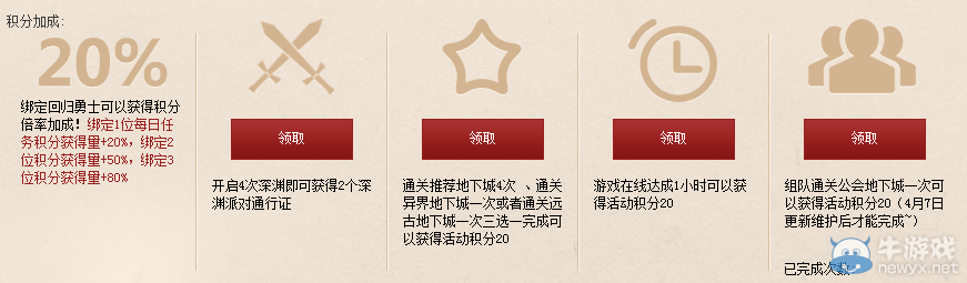 《DNF》勇士集結之現役勇士活動