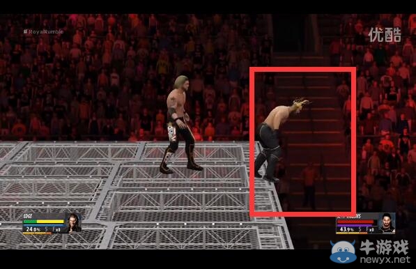 《WWE 2K16》將對手扔下鐵籠方法