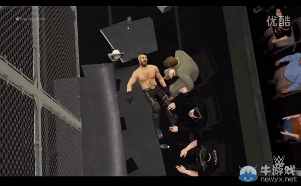 《WWE 2K16》將對手扔下鐵籠方法
