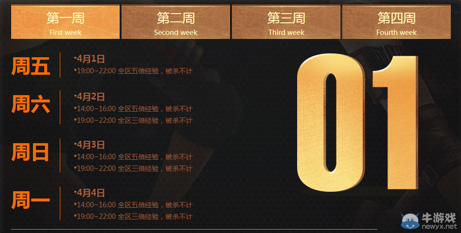 《穿越火線》cf4月周末痛快玩活動(dòng)