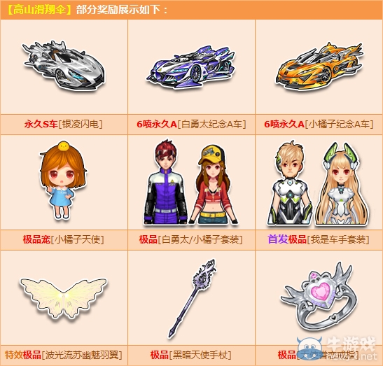 《QQ飛車》體驗【高山滑翔傘】，得紀念版6噴永久A！
