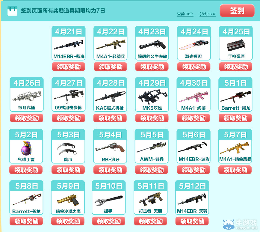 CF簽到好禮領(lǐng)不停 天天有驚喜