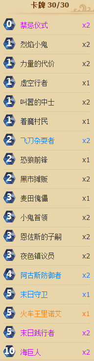 《爐石傳說》標準模式動物園卡組