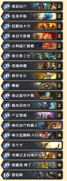 《爐石傳說》標準模式奶騎