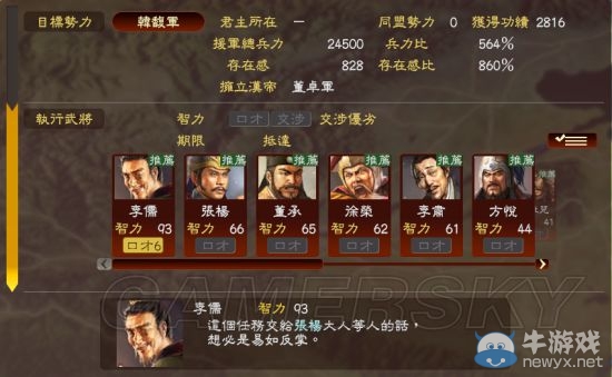 《三國志13》各劇本開局可勸降勢力解析