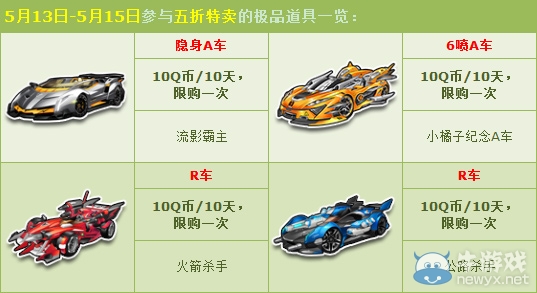 《QQ飛車》賽車狂歡周 五折特賣來襲！