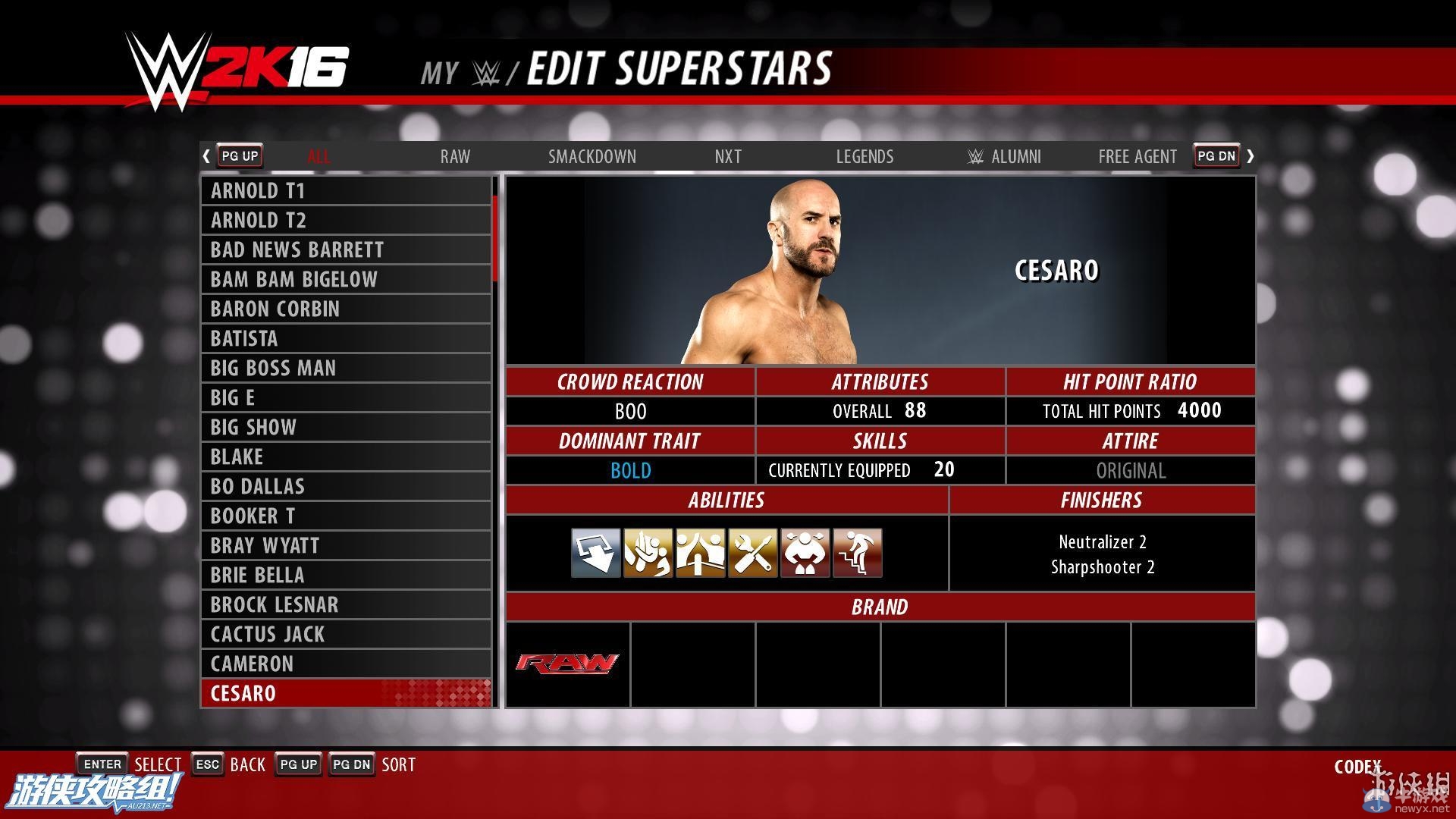 《WWE 2K16》PC版圖文教程攻略