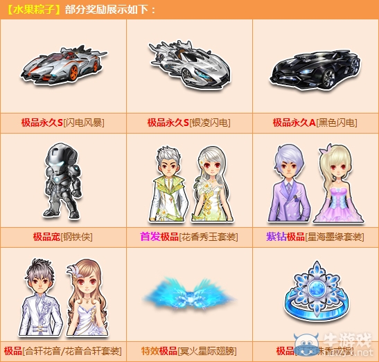 《QQ飛車》品美味水果粽子，得閃電系列永久S！