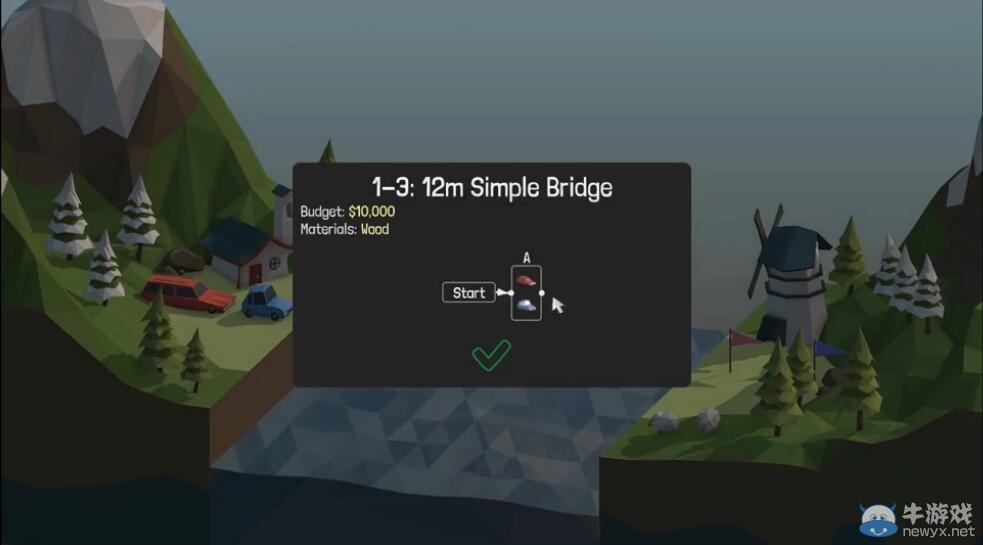 《Poly bridge》第一關(guān)高山牧場(chǎng)圖文攻略