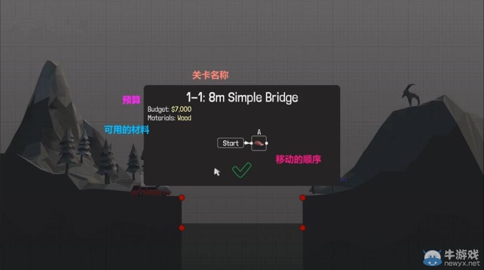 《Poly bridge》第一關(guān)高山牧場圖文攻略