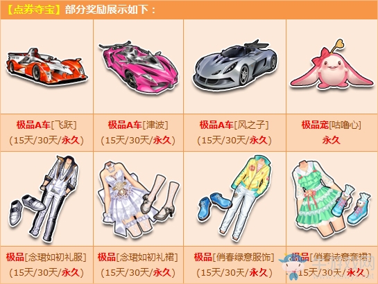 《QQ飛車》8月點券奪寶 贏極品A車飛躍！