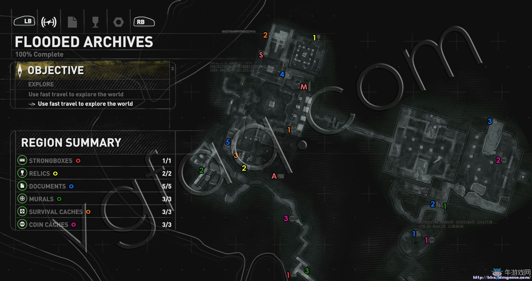 《古墓麗影：崛起》全收集分布地圖