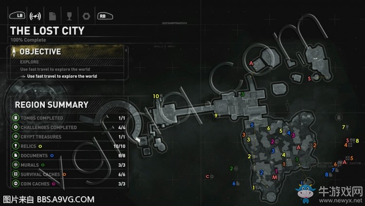 《古墓麗影：崛起》全收集分布地圖