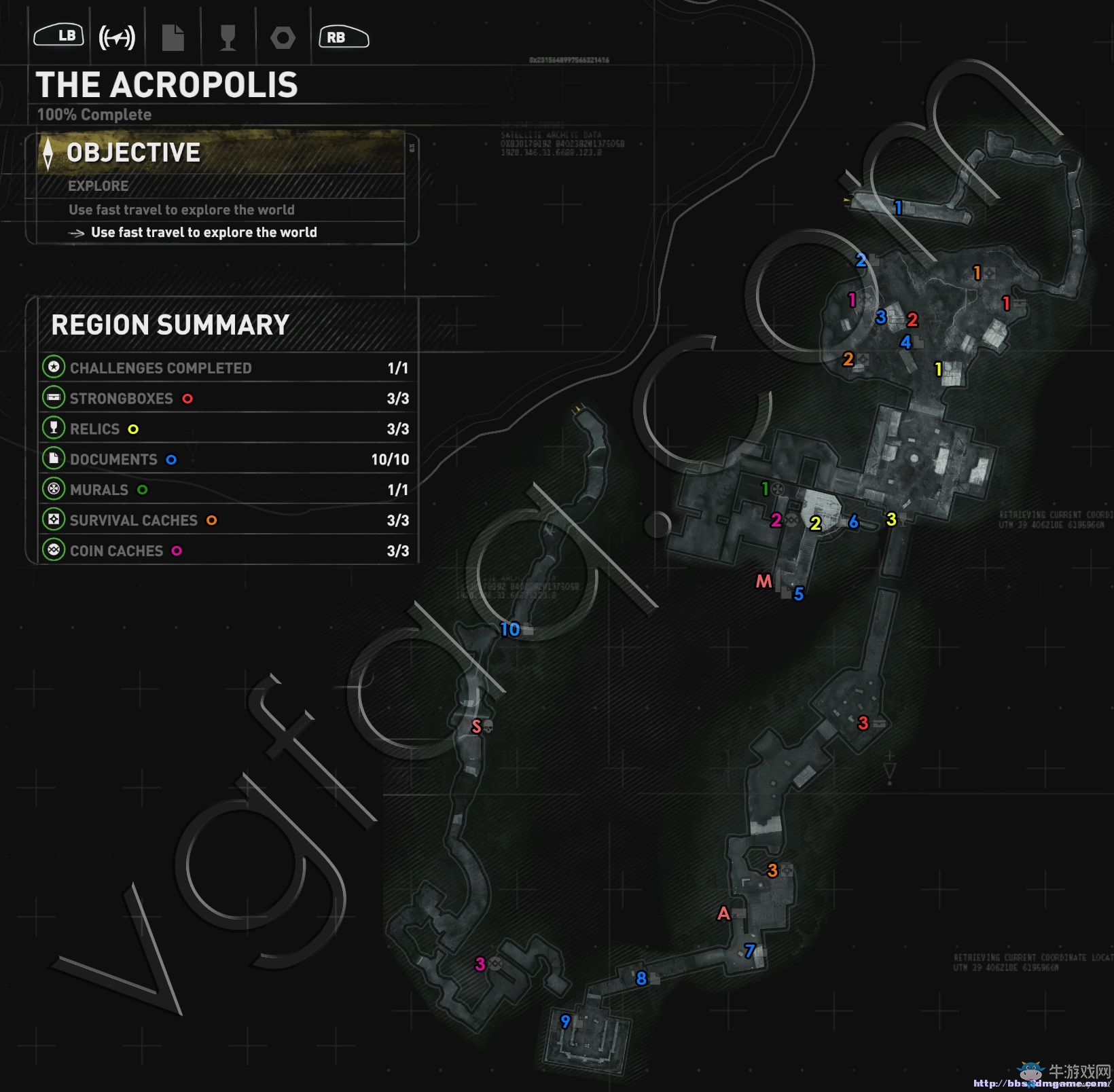 《古墓麗影：崛起》全收集分布地圖