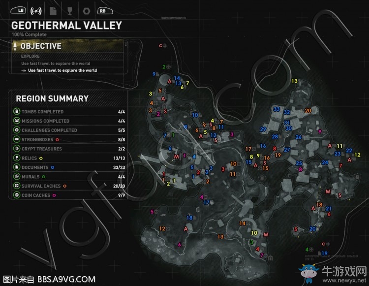 《古墓麗影：崛起》全收集分布地圖