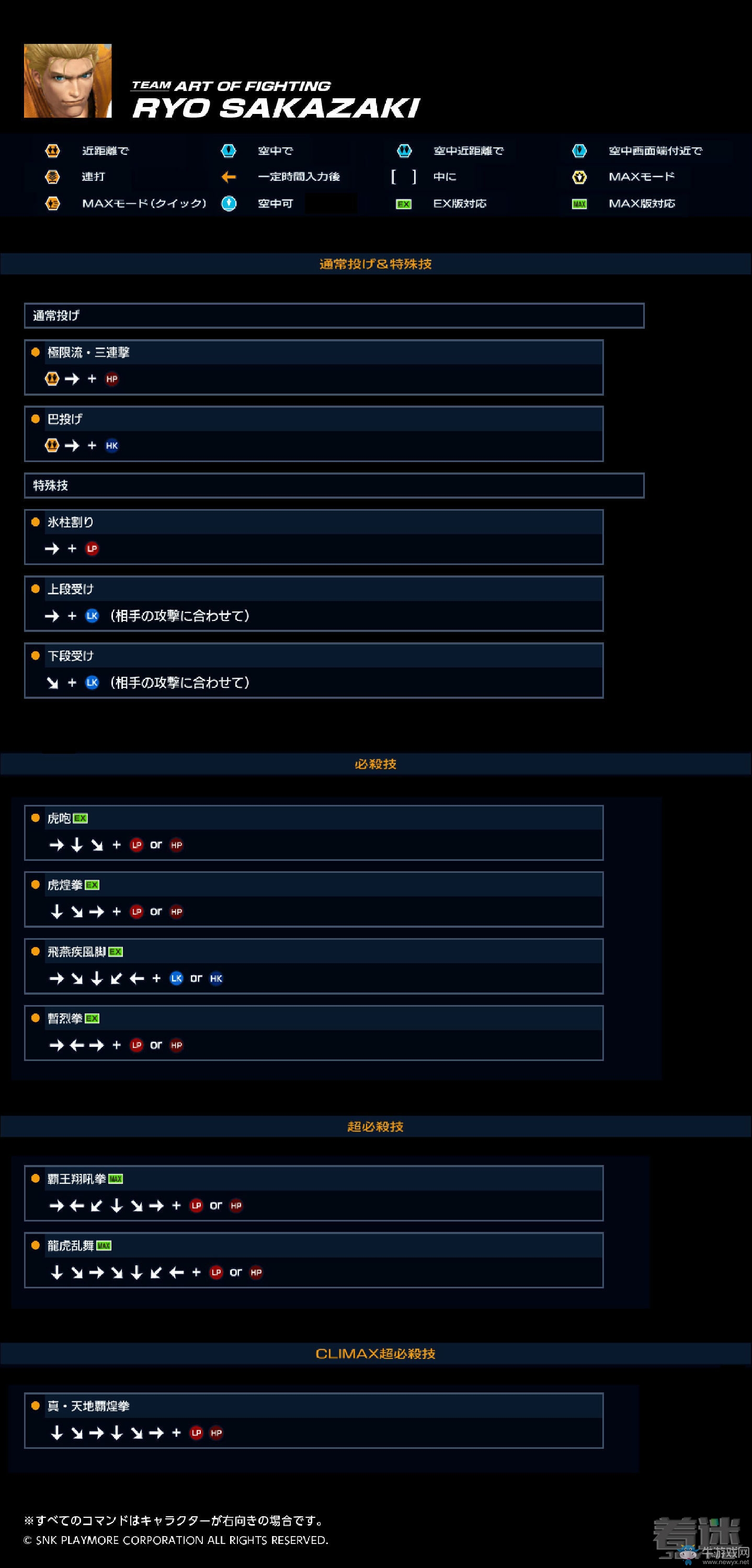 《拳皇14》出招表大全