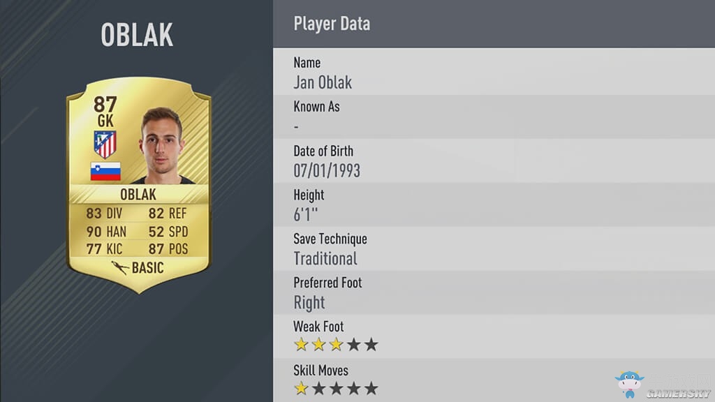 《FIFA 17》球員數(shù)據(jù)評分排名一覽