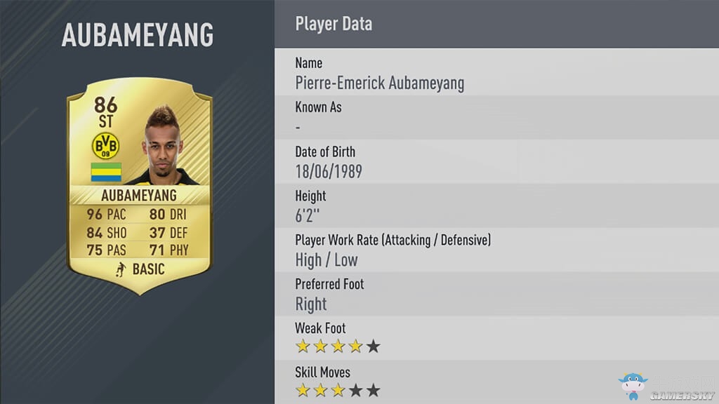 《FIFA 17》球員數(shù)據(jù)評(píng)分排名一覽