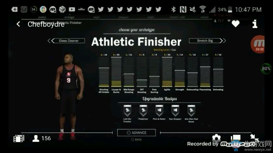 《NBA 2K17》MC模式各位置能力值上限介紹