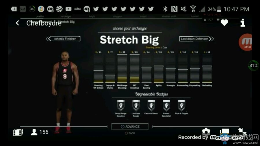 《NBA 2K17》MC模式各位置能力值上限介紹