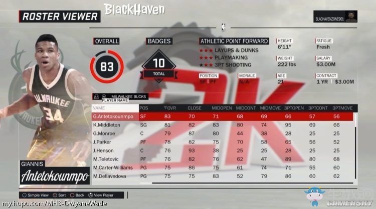 《NBA 2K17》球員能力值介紹