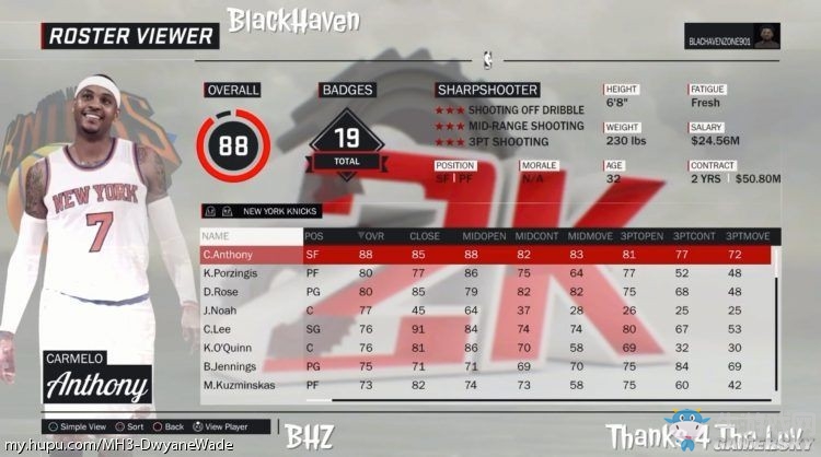 《NBA 2K17》球員能力值介紹