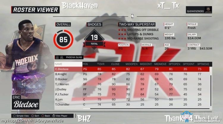 《NBA 2K17》球員能力值介紹