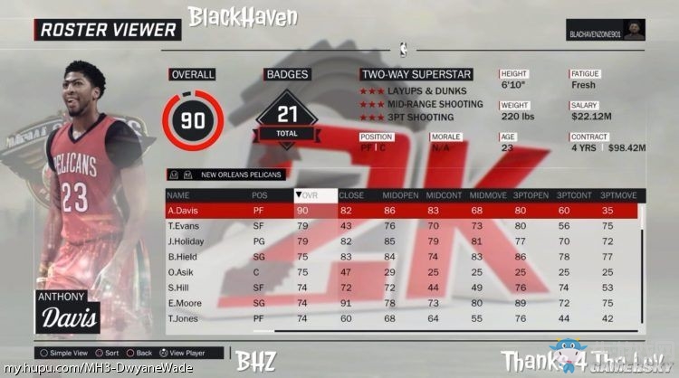 《NBA 2K17》球員能力值介紹