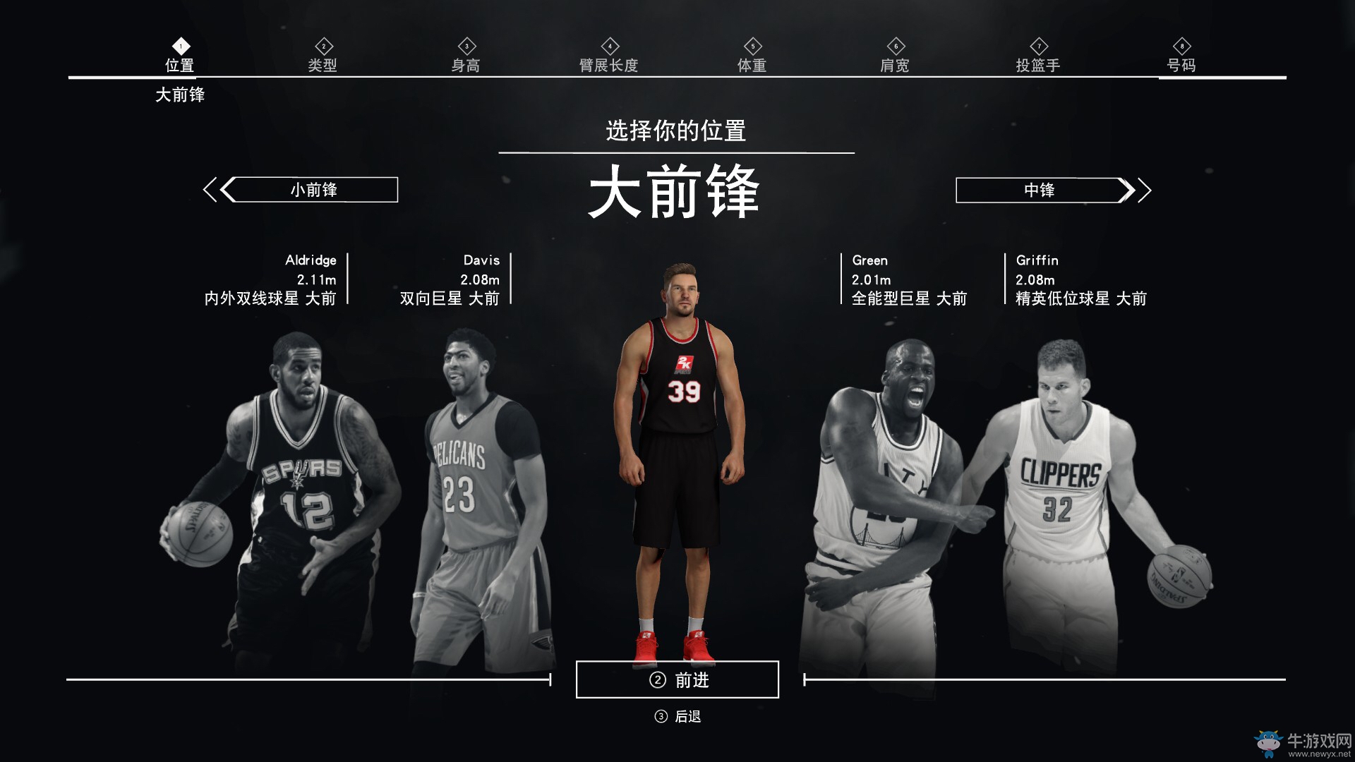 《NBA 2K17》MC模式位置及中鋒類型介紹