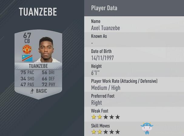 《FIFA 17》曼聯球員能力值圖鑒介紹