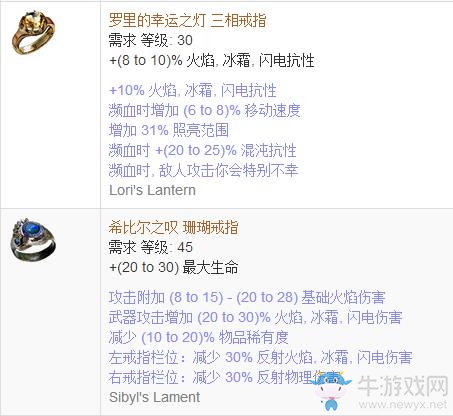 《流放之路》傳奇裝備之戒指（普通掉落）