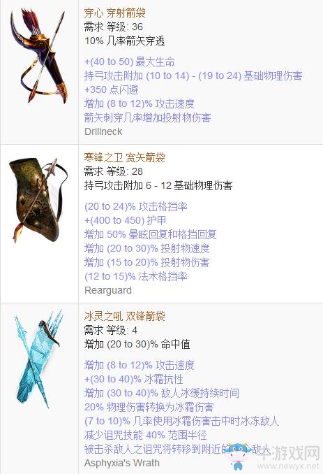 《流放之路》傳奇裝備之箭袋（普通掉落）