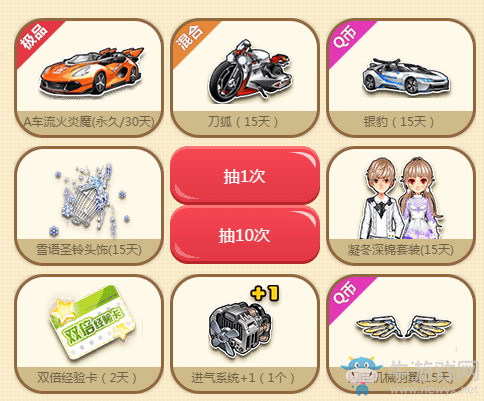 《QQ飛車》雙十一全場五折 永久買買買