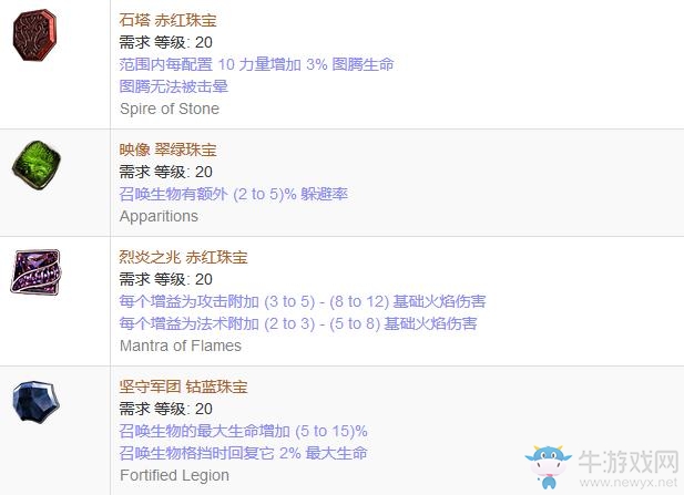 《流放之路》傳奇裝備之珠寶（普通掉落）