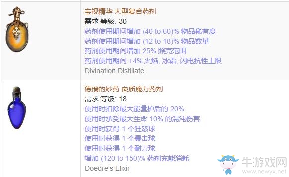《流放之路》傳奇裝備之藥劑（普通掉落）