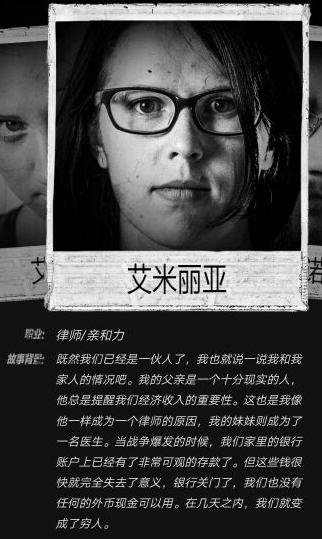 《這是我的戰(zhàn)爭》TGP版全人物介紹