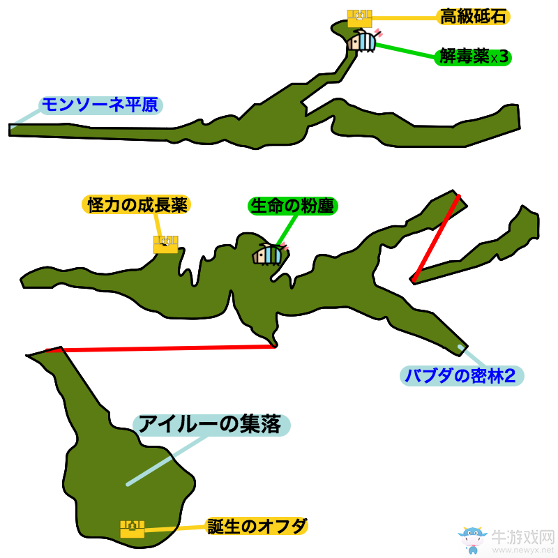 《怪物獵人：物語》全地圖大全