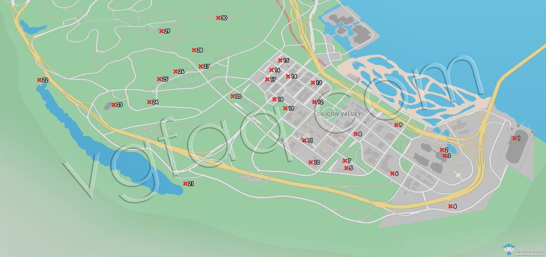 《看門狗2》可收集的物品收集地圖